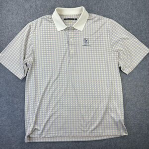 Greg Norman Polo Shirt Mens Large Multicolor Check TPC Summerlin Golf PlayDry